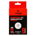 Pingisboll Stiga Sports Perform 3-Star White 6-Pack