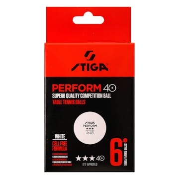 Pingisboll Stiga Sports Perform 3-Star White 6-Pack