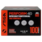 Pingisboll Stiga Sports Perform 3-Star ABS White 100-Pack