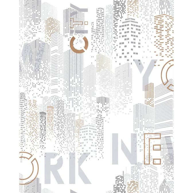 Tapet Lutéce New York City Rose 11201103