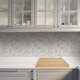 Tapet Contour Marble Chevron Tile Vit