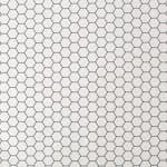 Tapet Contour Hexagon Lattice Vit