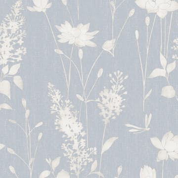 Tapet Laura Ashley Dragonfly Garden Chalk Blue