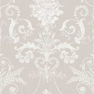 Tapet Laura Ashley Josette 113378 EasyUp, Mönstad Vit