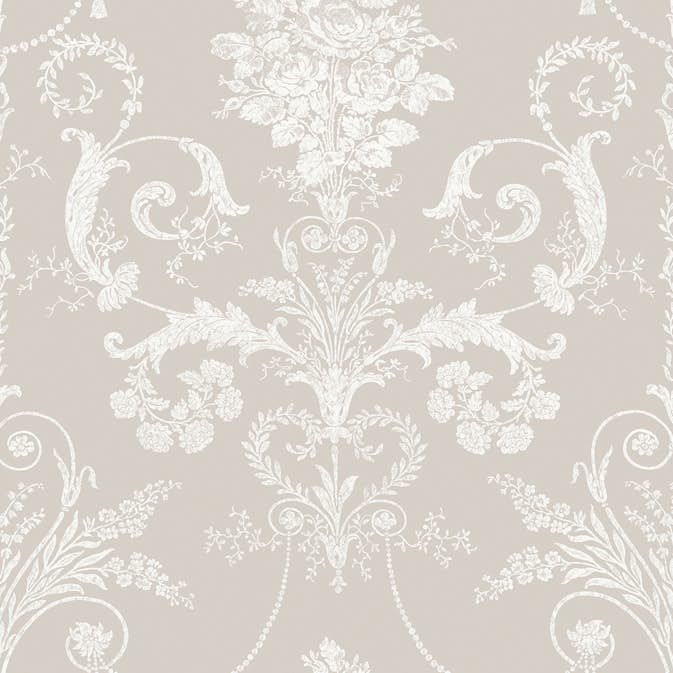Tapet Laura Ashley Josette 113378 EasyUp, Mönstad Vit