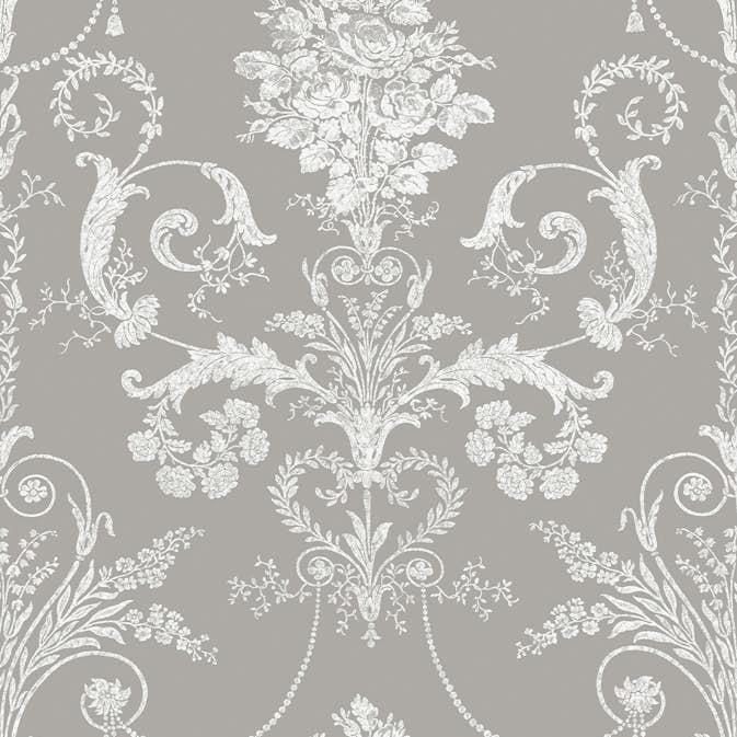 Tapet Laura Ashley Josette Steel 113383 EasyUp, Mönstrad