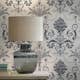 Tapet Laura Ashley Josette Off Vit& MidNacht 113387 EasyUp, Mönstrad Vit