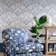 Tapet Laura Ashley Parterre Off Vit& Seaspray