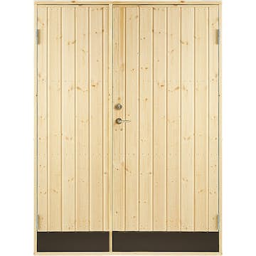 Dubbeldörr Jabo 10° Rak 15,3x19 Obehandlad