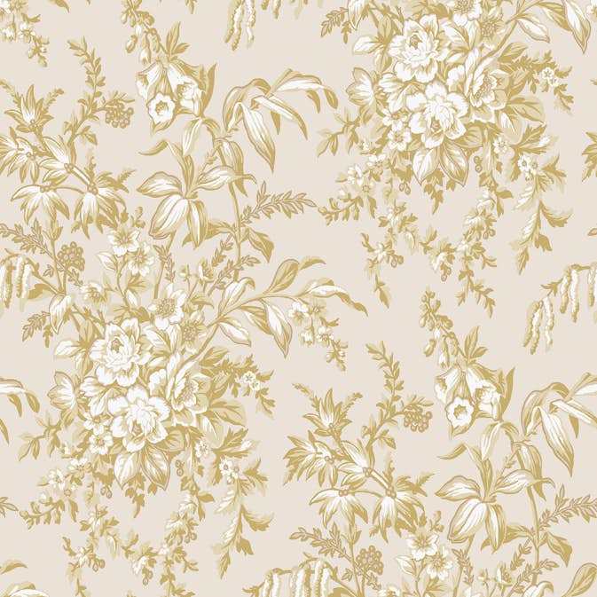 Tapet Laura Ashley Picardie Pale Gold