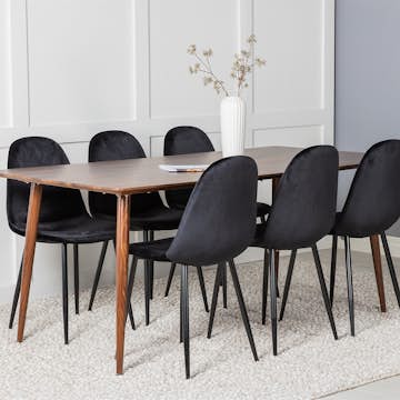 Matgrupp Venture Home Pobbie med 6 Stolar Sammet