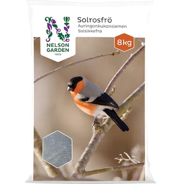 Fågelmat Nelson Garden Solrosfrö Strimmigt 8 kg