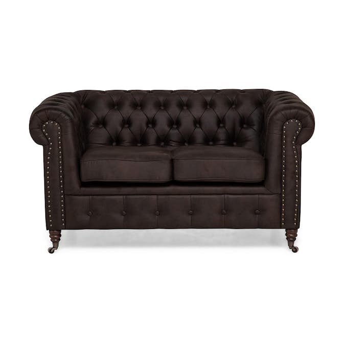 2-sitssoffa Manor House Chesterfield Deluxe Konstläder