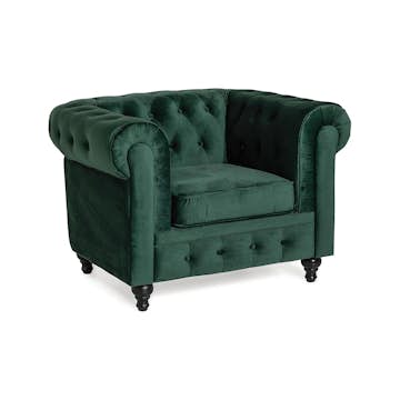Fåtölj Manor House Chesterfield Lyx Sammet