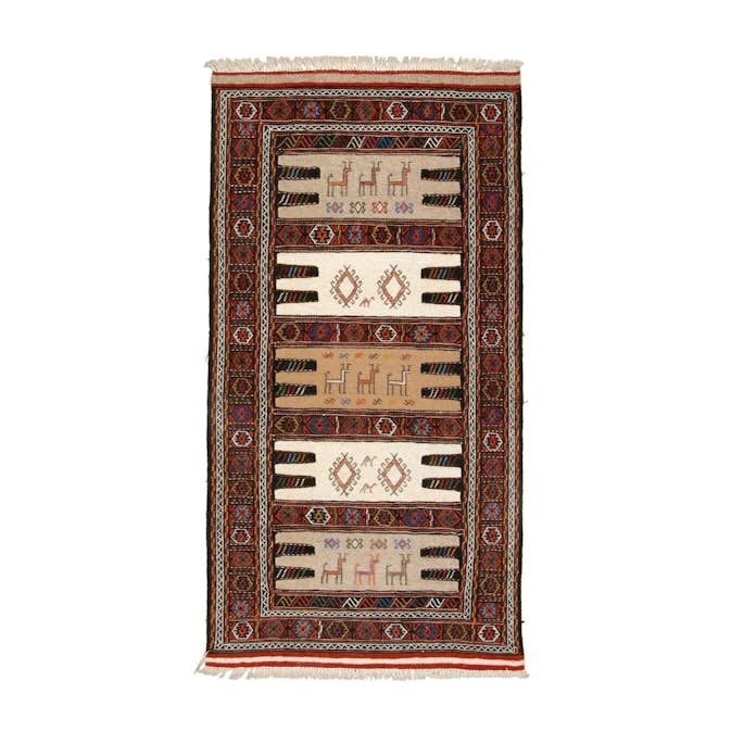 Persisk Nålmatta Arkiio Quchan Kelim Exklusiv 97x183