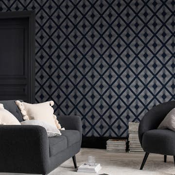 Tapet NEXT Deco Triangle Navy