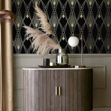 Tapet NEXT Deco Geometric Black