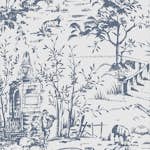 Tapet Laura Ashley Toile De Jouy Dark Seaspray Blå 118494