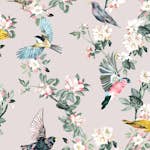 Tapet Joules Handford Garden Birds Antique Crème