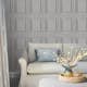 Tapet Laura Ashley Redbrook Trä Panel Silver 119845