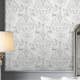 Tapet Laura Ashley Tregaron Silver 119868 EasyUp, Mönstrad Silver