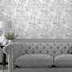 Tapet Laura Ashley Tregaron Silver 119868 EasyUp, Mönstrad Silver