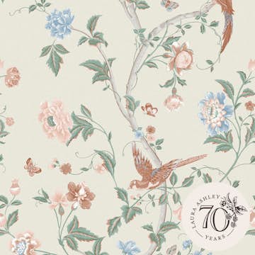 Tapet Laura Ashley Summer Palace Sage / Apricot 120133