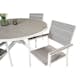 Matgrupp Comfort Garden Parma Matgrupp Utomhus Rund Ø140cm med 4 Levels Stapelbara Matstolar