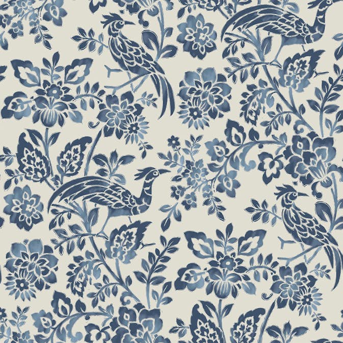 Tapet Laura Ashley Adain Palace Dark Seaspray Blå 121067
