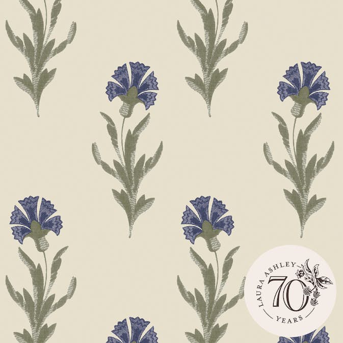 Tapet Laura Ashley Dandelion Dusky Seaspray Blå 121068