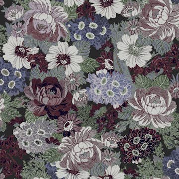 Tapet Laura Ashley Honnington Peonies Blackberry Purple 121088