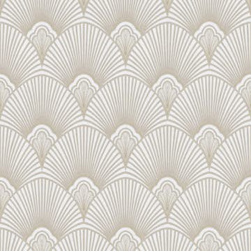 Tapet Sublime Art Deco Naturel 121146 EasyUp, Mönstrad Vit