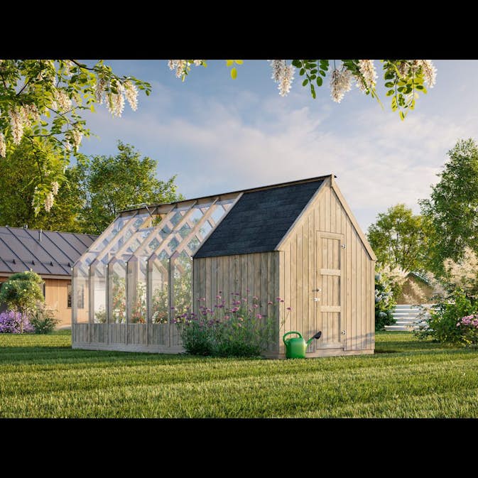 Växthus Palmako Emilia 13,1 m² (inv. 8,2+4,0 m²)