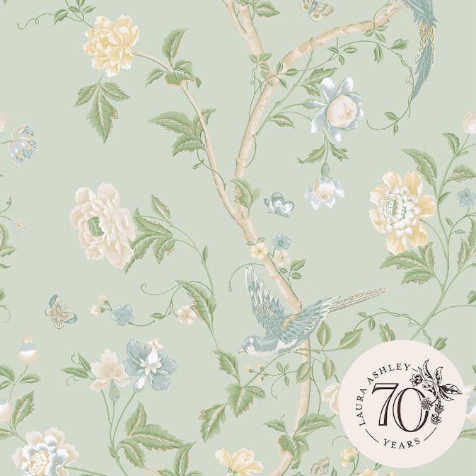 Tapet Laura Ashley Summer Palace Eau De Nil 121407