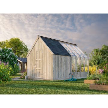 Växthus Palmako Emilia 10,2 m² (inv. 5,4+4,0 m²)