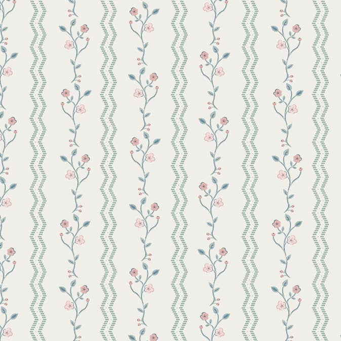 Tapet Laura Ashley Blencow Stripe Dark Duck Egg Blå 122748