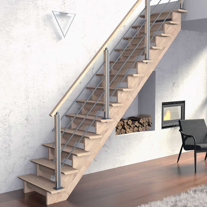 Lofttrappa Byggera Auvergne inkl. Barnskydd och Trappräcke