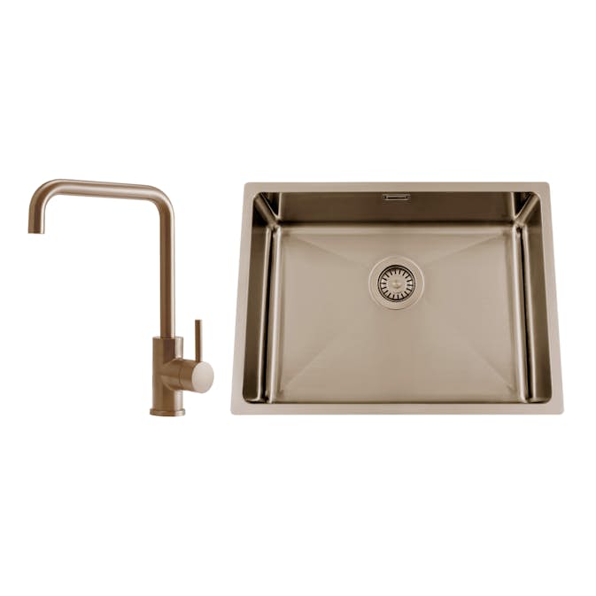 Disklåda Nordic Tech Titan 530 X med Köksblandare Steel Square