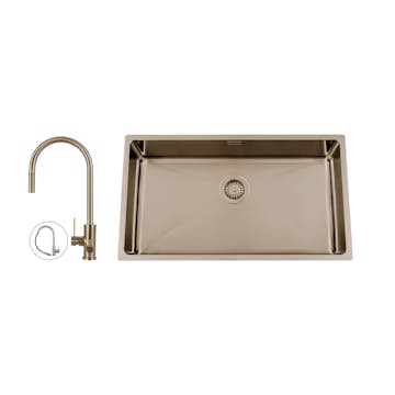 Disklåda Nordic Tech Titan 730 X med Köksblandare Steel Accent D