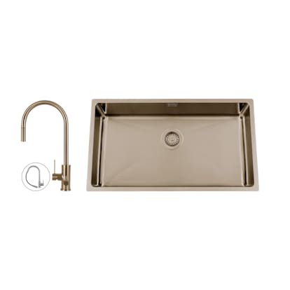 Disklåda Nordic Tech Titan 730 X med Köksblandare Steel Accent D