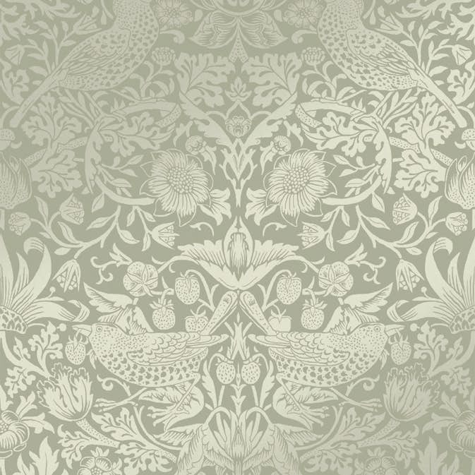 Tapet William Morris At Home Strawberry Thief Fibrous 124237