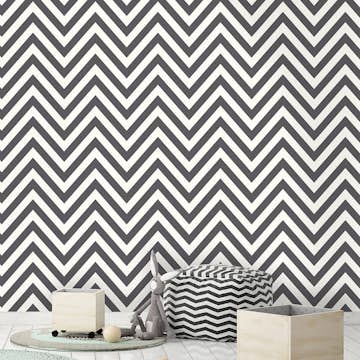 Tapet Holden Dream Catcher Chevron Black White 12574