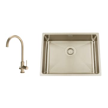 Disklåda Nordic Tech Titan 530 X med Köksblandare Steel Equip D