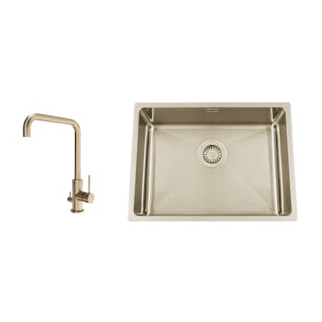 Disklåda Nordic Tech Titan 530 X med Köksblandare Steel Mood D