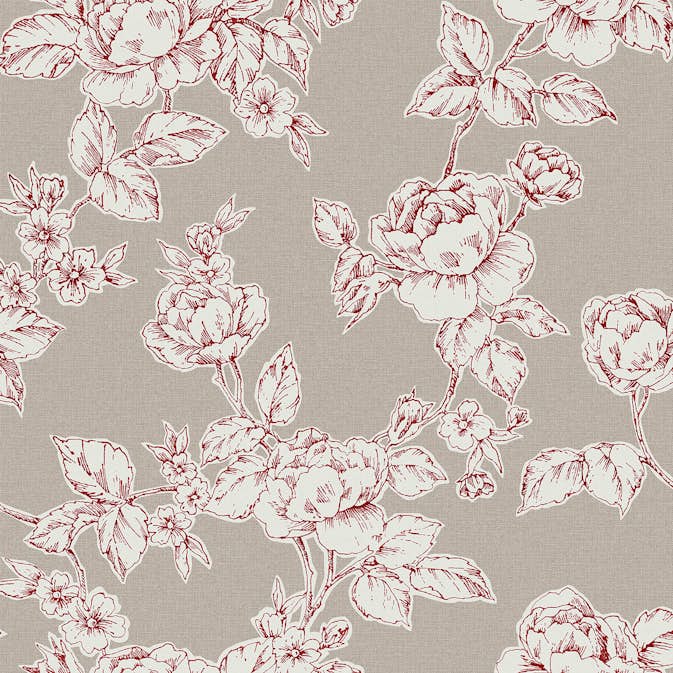 Tapet Laura Ashley Pollington Roses Grå
