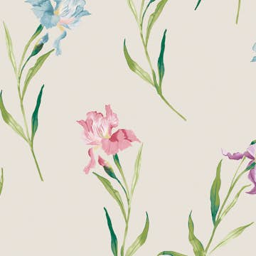 Tapet Laura Ashley Hawling Irises Naturell