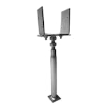 Justerbar stolpfund Jabo 65x110x360mm J=0-145mm H360-550mm galv.