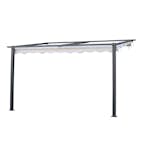 Väggpergola Jabo 4x4m Pergolatak, Grå med Segelduk