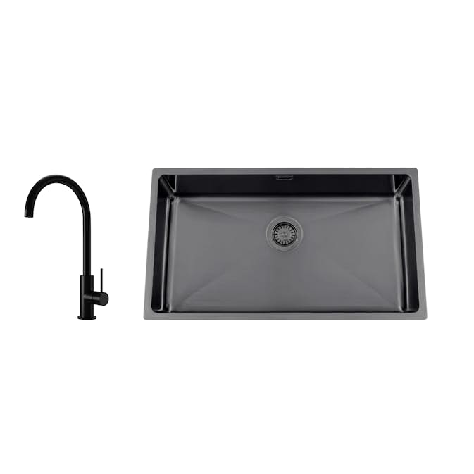 Disklåda Nordic Tech Titan 730 X med Köksblandare Steel Equip Shadow