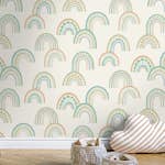 Tapet Holden Dream Catcher Boho Rainbow Green Teal 13283